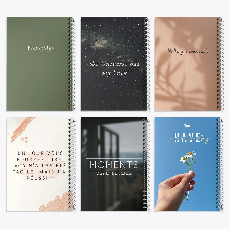 دفتر مشق 50 برگ خندالو طرح انگیزشی کد 840 مجموعه 6 عددی