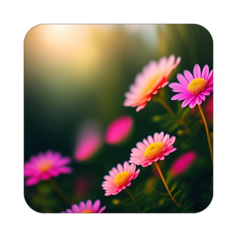 زیر لیوانی کاکتی طرح گل مدل mp18450