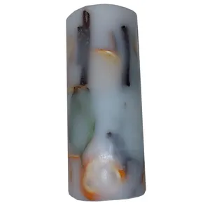 شمع دست ساز مدل الپادو استوانه ویترینی 