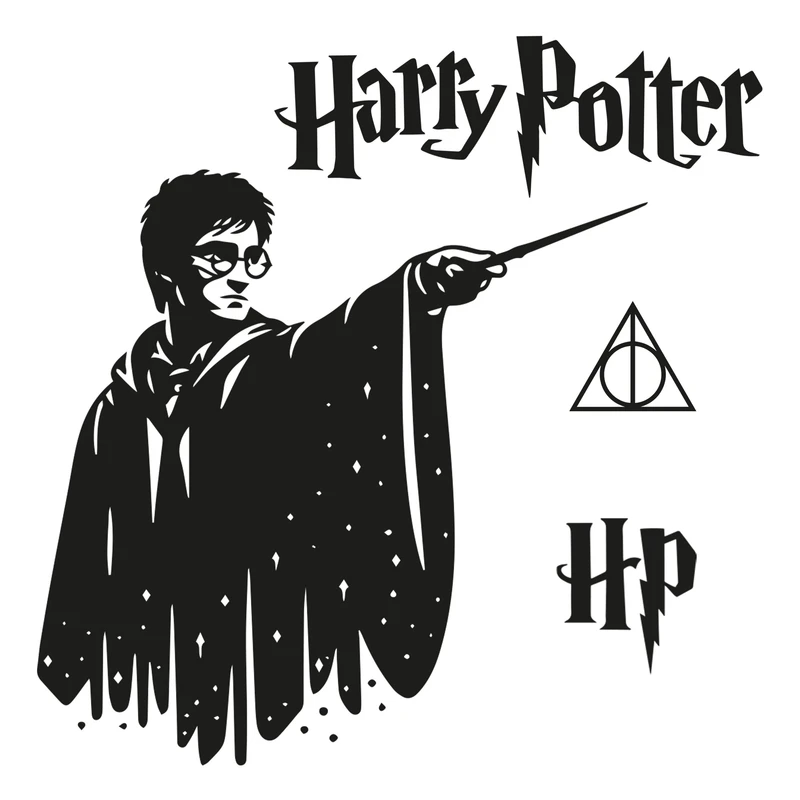 برچسب بدنه خودرو طرح هری پاتر کد 23 مجموعه 4 عددی