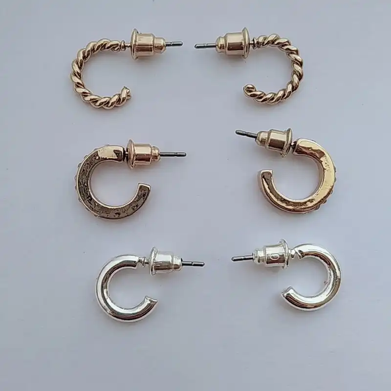 گوشواره زنانه مدل SB 004 مجموعه 3 عددی