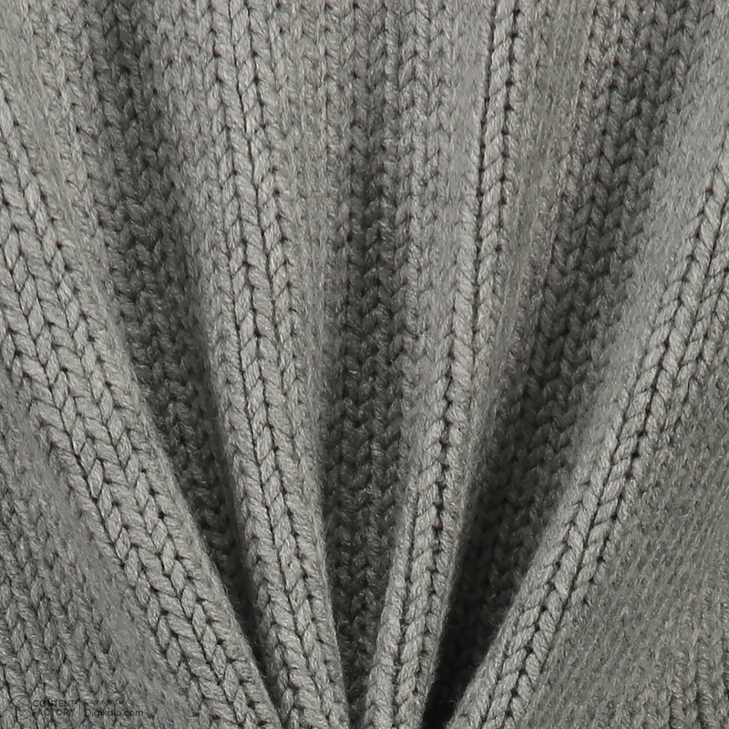 پلیور یقه گرد زنانه گره استایل مدل تدی رنگ طوسی