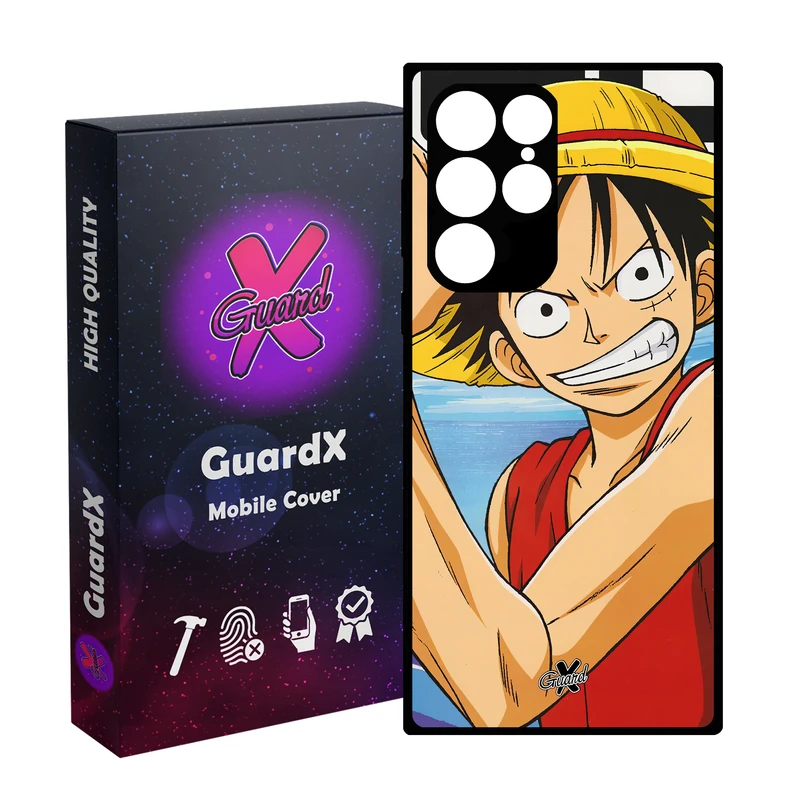 کاور گارد ایکس طرح Luffy Anime مدل Glass10593 مناسب برای گوشی موبایل سامسونگ Galaxy S22 Ultra