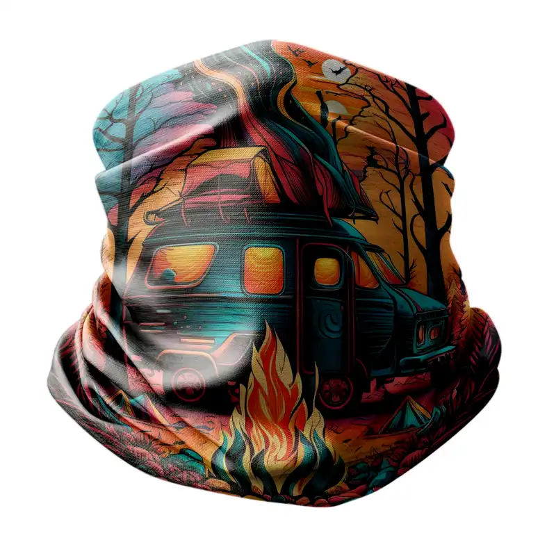 دستمال سر و گردن هزاردستان طرح ماشین کمپر کد ds1005