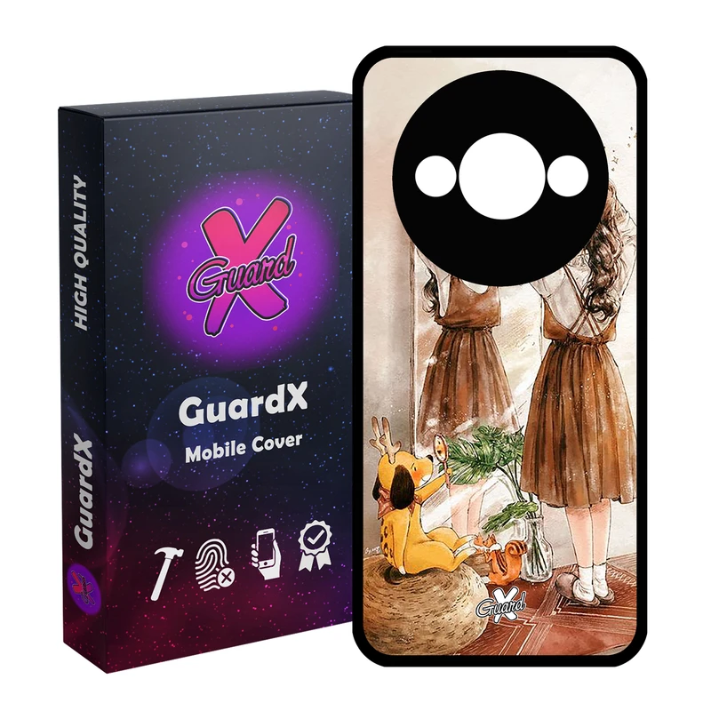 کاور گارد ایکس طرح Girl مدل Glass10306 مناسب برای گوشی موبایل شیائومی Redmi A3 4G/ A3X 4G/ Poco C61