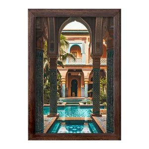 تابلو خندالو طرح حیاط خانه کد F6350