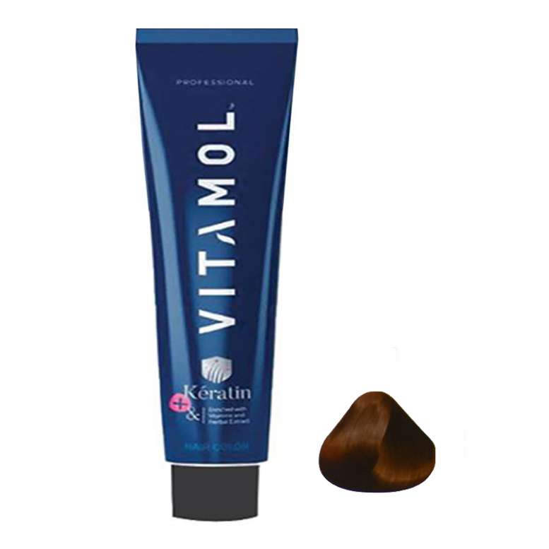 رنگ مو ویتامول سری intensive natural شماره 5.00 حجم 120 میلی لیتر رنگ قهوه ای روشن قوی