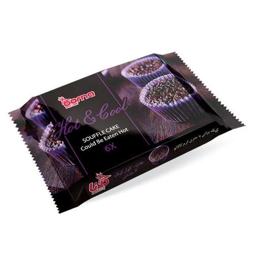 کیک هات کول شکلاتی درنا - 180 گرم بسته 8 عددی