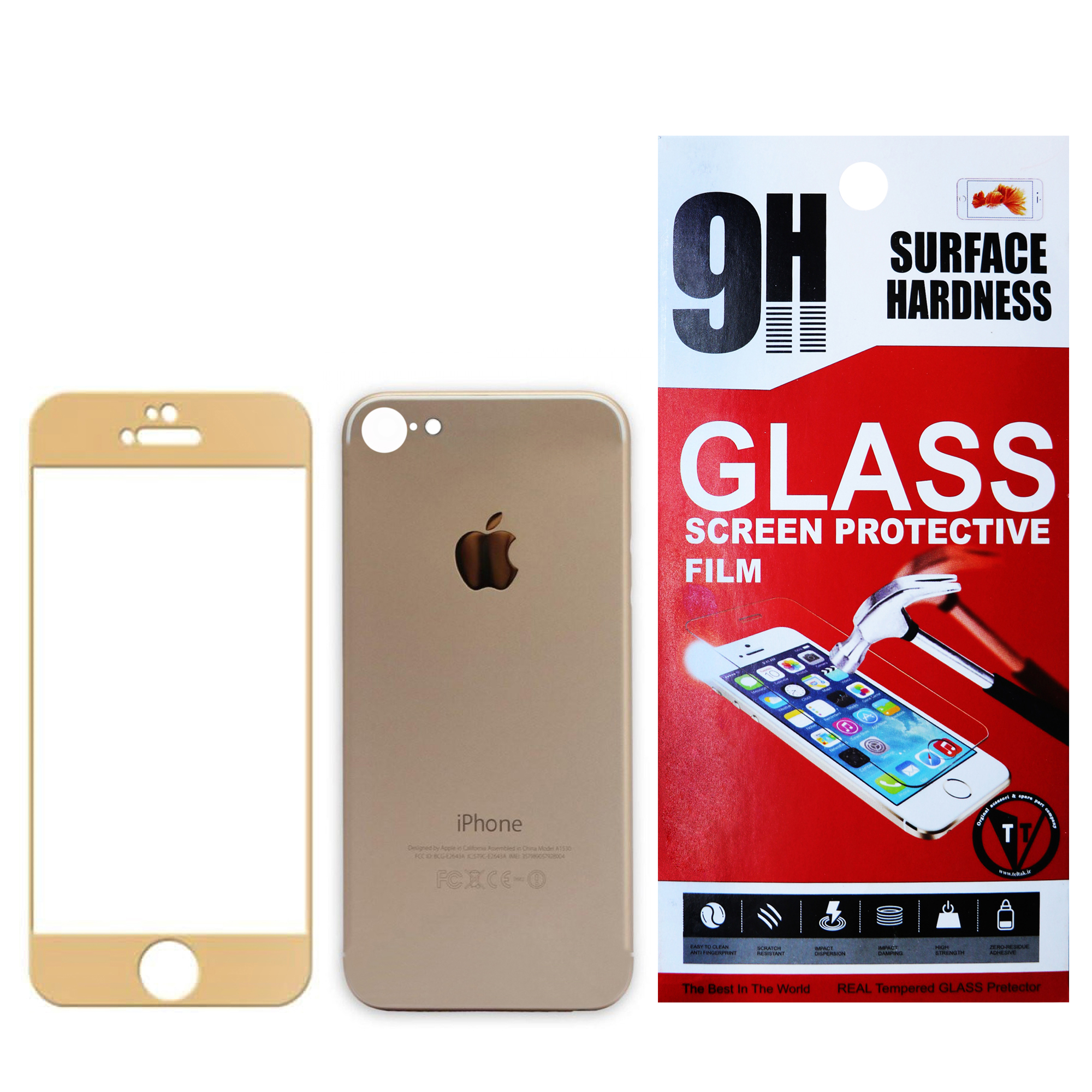 محافظ صفحه نمایش و پشت گوشی مدل BLK مناسب برای گوشی موبایل iPhone 7/8 Plus