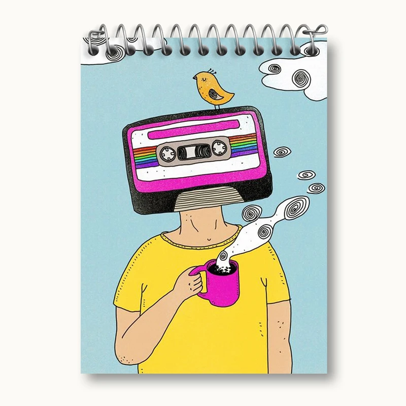 دفتر یادداشت 50 برگ خندالو مدل موزیک کد 2405