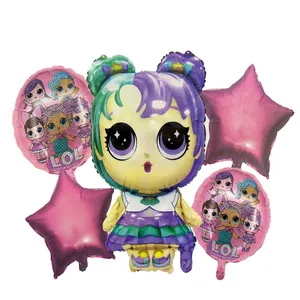 بادکنک فویلی طرح ال و ال  کد  069 مجموعه 5 عددی