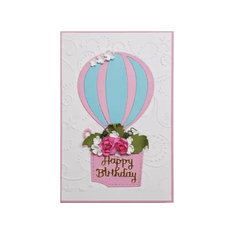 کارت پستال مدل بالون رنگی طرح گل