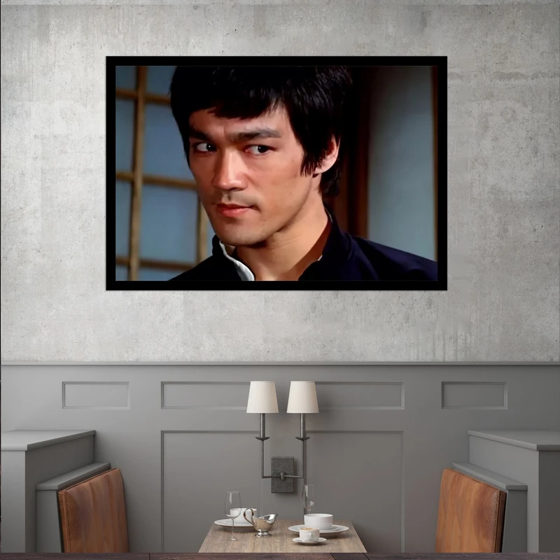 تابلو بکلیت طرح مشاهیر سینمای جهان بروس لی مدل قاب شاسی B-s9726