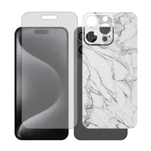 Glass Together model matte screen protector suitable for Apple iPhone 15 Pro Max mobile phone with cover sticker on the back of the phone