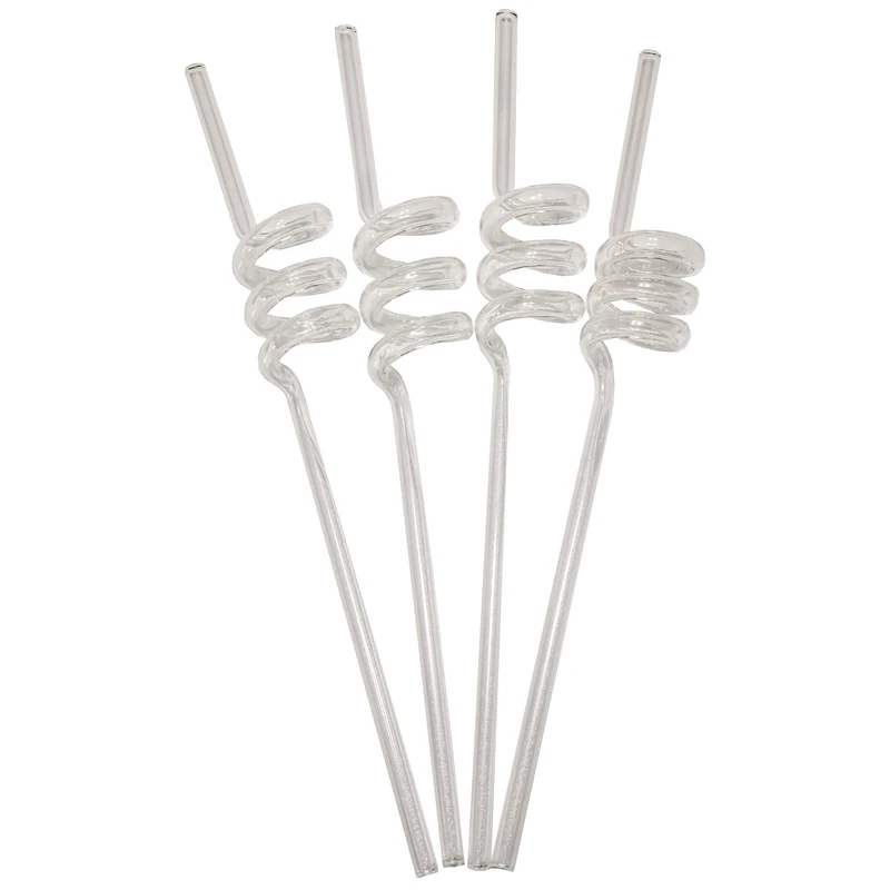 نی شربت خوری مدل پیچ فانتزی بسته 4 عددی