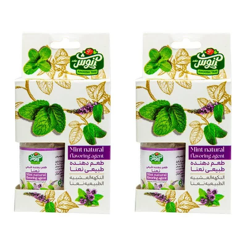 طعم دهنده طبیعی نعنا آنوش طعم - 15 میلی لیتر بسته 2 عددی