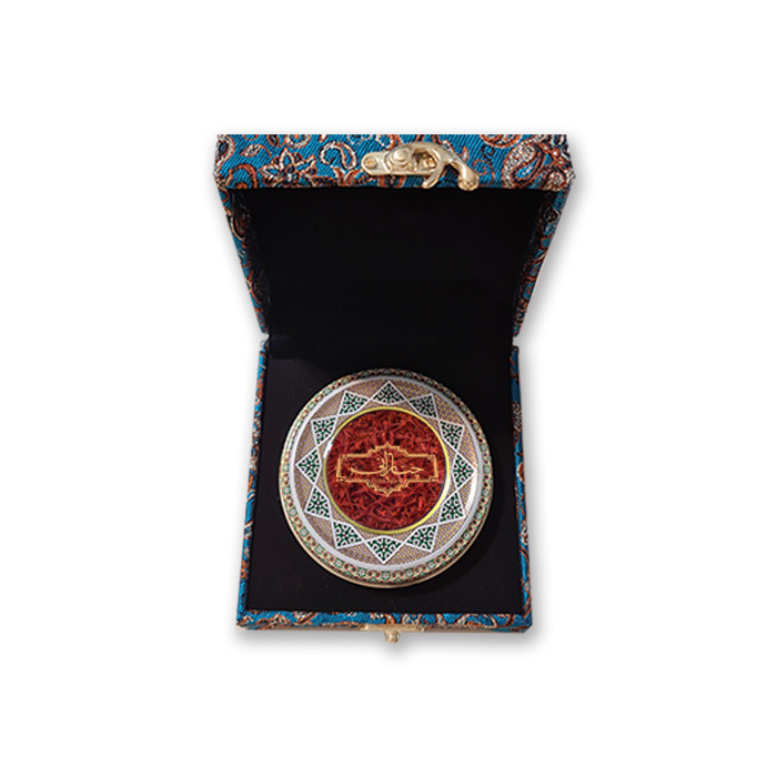زعفران کادویی ترمه خاتم تک چنارانی - 3 گرم