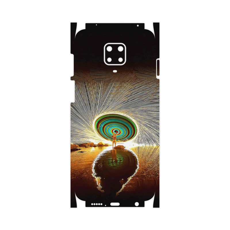برچسب پوششی ماهوت مدل Night Light Fountain-FullSkin مناسب برای گوشی موبایل شیائومی Redmi Note 9 Pro