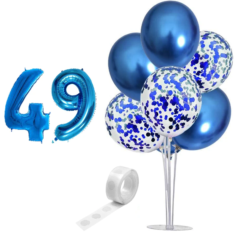  بادکنک آرایی مستر تم طرح کروم شیشه ای پولکی کد 49 بسته 11 عددی