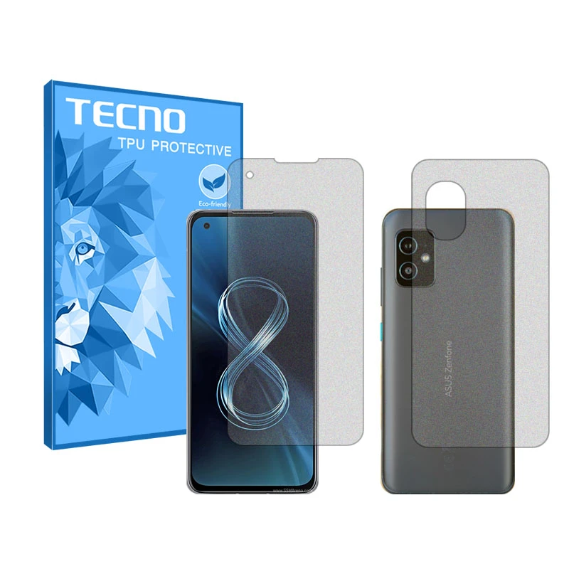 محافظ صفحه نمایش مات تکنو مدل Resistant مناسب برای گوشی موبایل ایسوس Zenfone 8 به همراه محافظ پشت گوشی