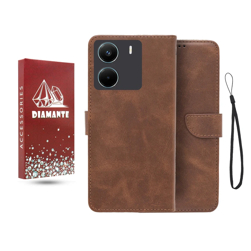 کیف کلاسوری دیامانته مدل جاکارتی بنددار مناسب برای گوشی موبایل شیائومی Poco X7 Pro به همراه بند آویز