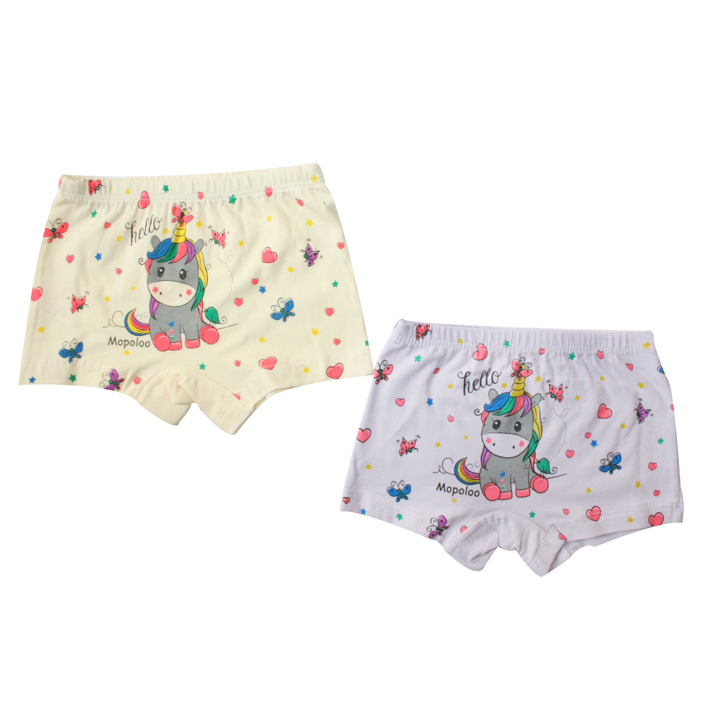 شورت دخترانه موپولو طرح اسب شاخ دار کد 1070 مجموعه 2 عددی