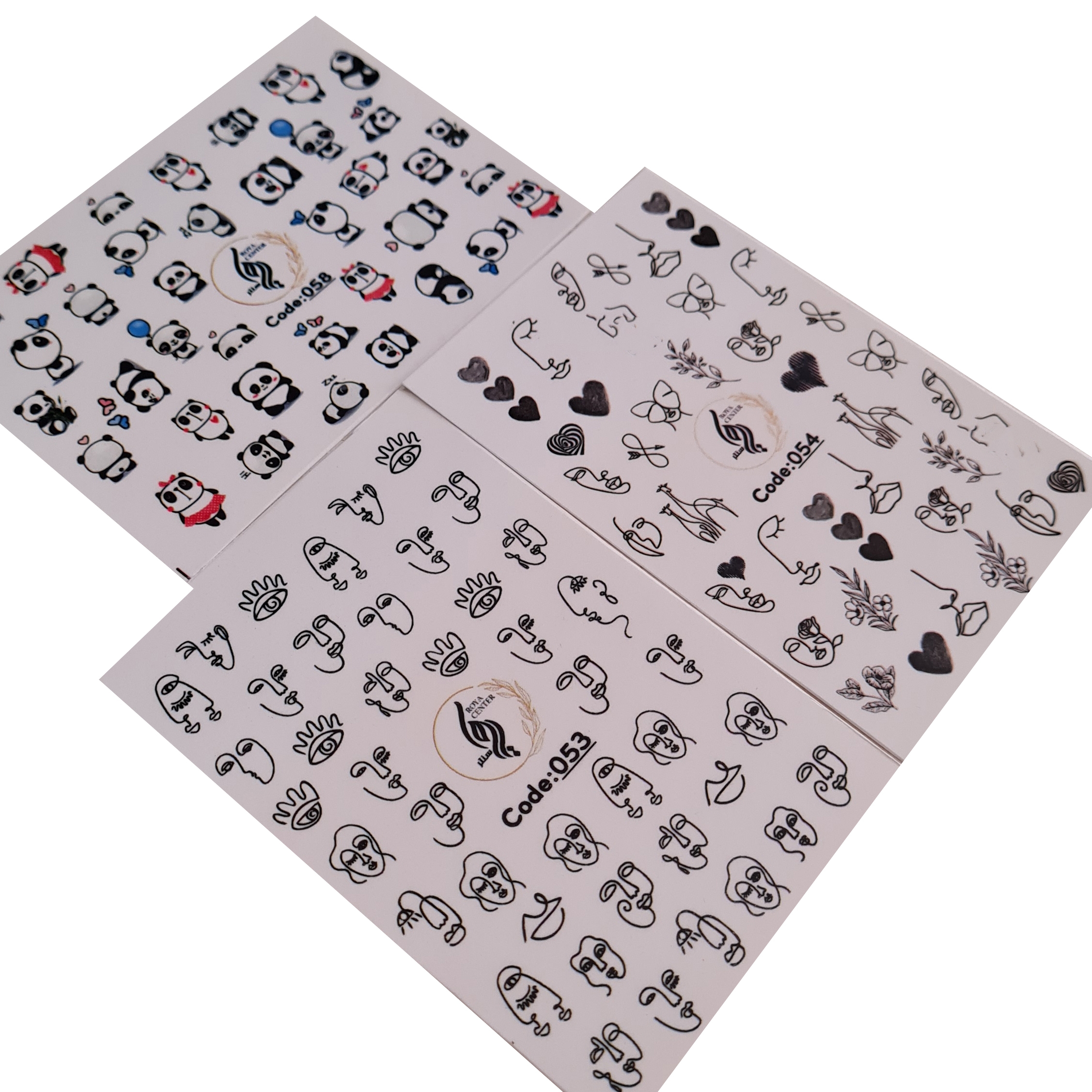 برچسب لنز ناخن مدل 02 مجموعه 3 عددی