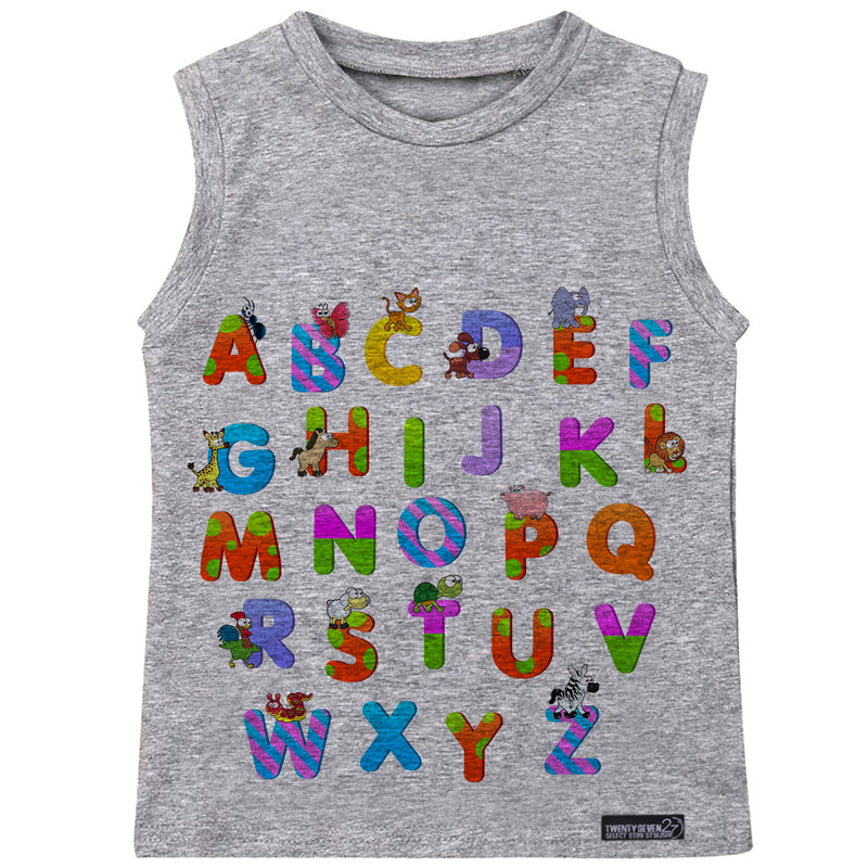 تاپ دخترانه 27 مدل Animals English Alphabet کد MH801