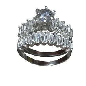 انگشتر نقره زنانه مدل تتیس مجموعه دو عددی