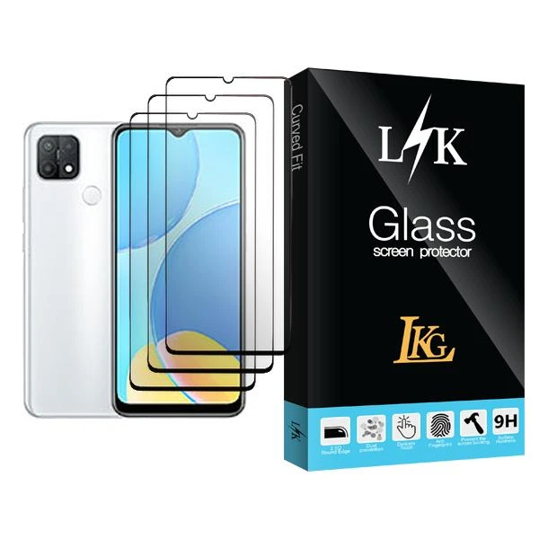 محافظ صفحه نمایش ال کا جی مدل LK Glass MIX003 مناسب برای گوشی موبایل اوپو A15s بسته سه عددی