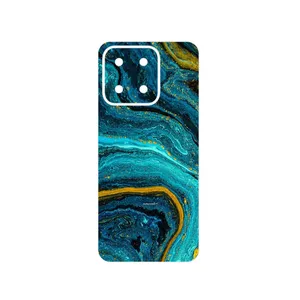 MAHOOT Turquoise marblewith golden streaks Cover Sticker for Honor X5b Plus
