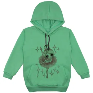 هودی دخترانه مدل پرنسس F121 رنگ سبز