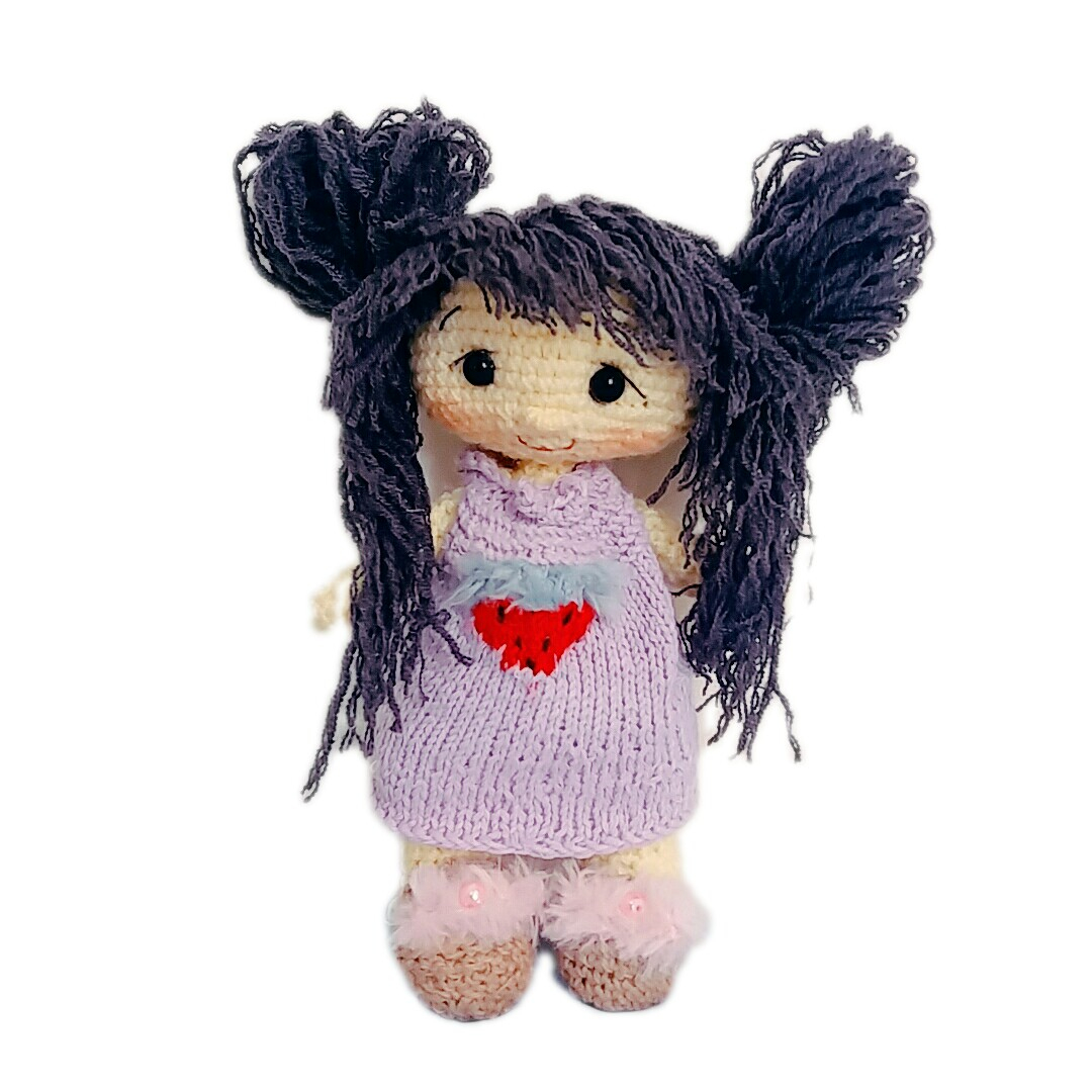 عروسک بافتنی طرح دختر کد hp34