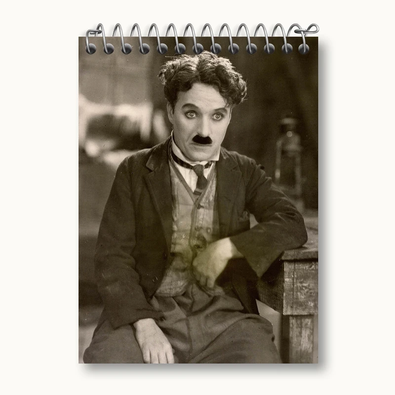 دفتر یادداشت 50 برگ خندالو مدل چارلی چاپلین Charlie Chaplin کد 10051