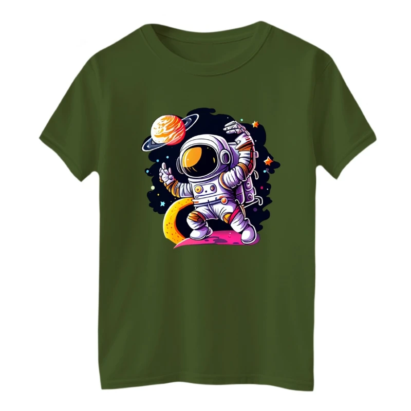 تی‌شرت آستین کوتاه لانگ بچگانه مدل فضانورد کد 3