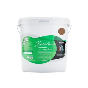 رنگ اکرلیک نمای داخل نیمه براق قهوه ای ژیکالر کد B-B001 حجم 900 میلی لیتر