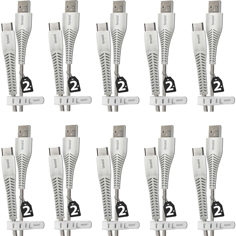 کابل تبدیل USB به USB-C بیاند مدل BUC-302 FAST CHARGE طول 2 متر بسته 10 عددی
