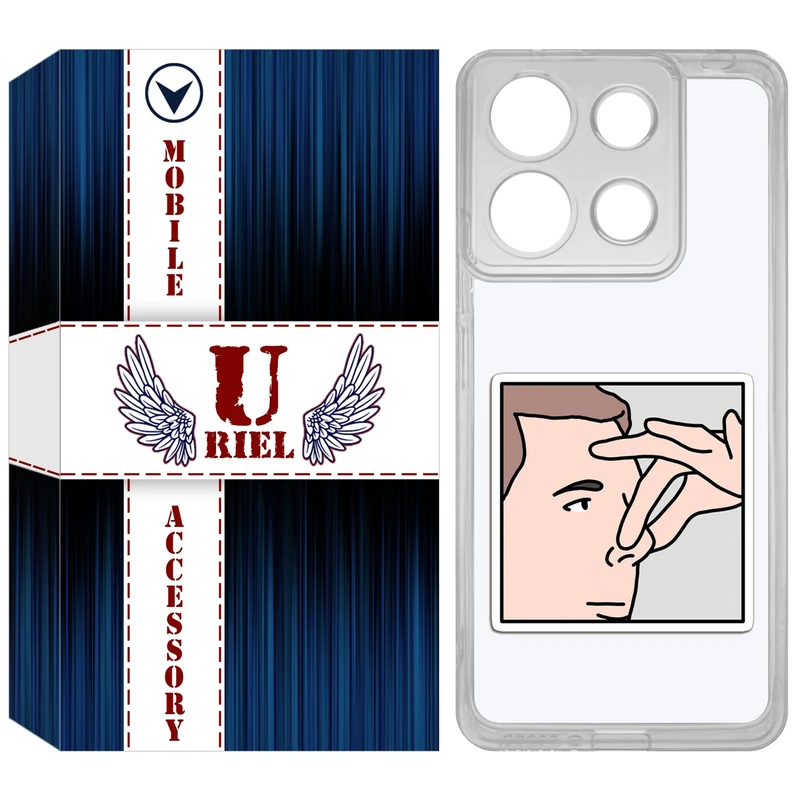 کاور یوریل مدل Clear کد 87 طرح دماغ مناسب برای گوشی موبایل شیائومی Redmi Note 13 4G