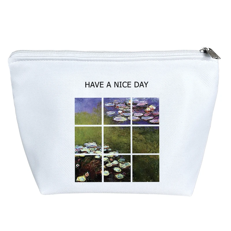 کیف لوازم آرایش دخترانه خندالو مدل نقاشی کلود مونه کد H96