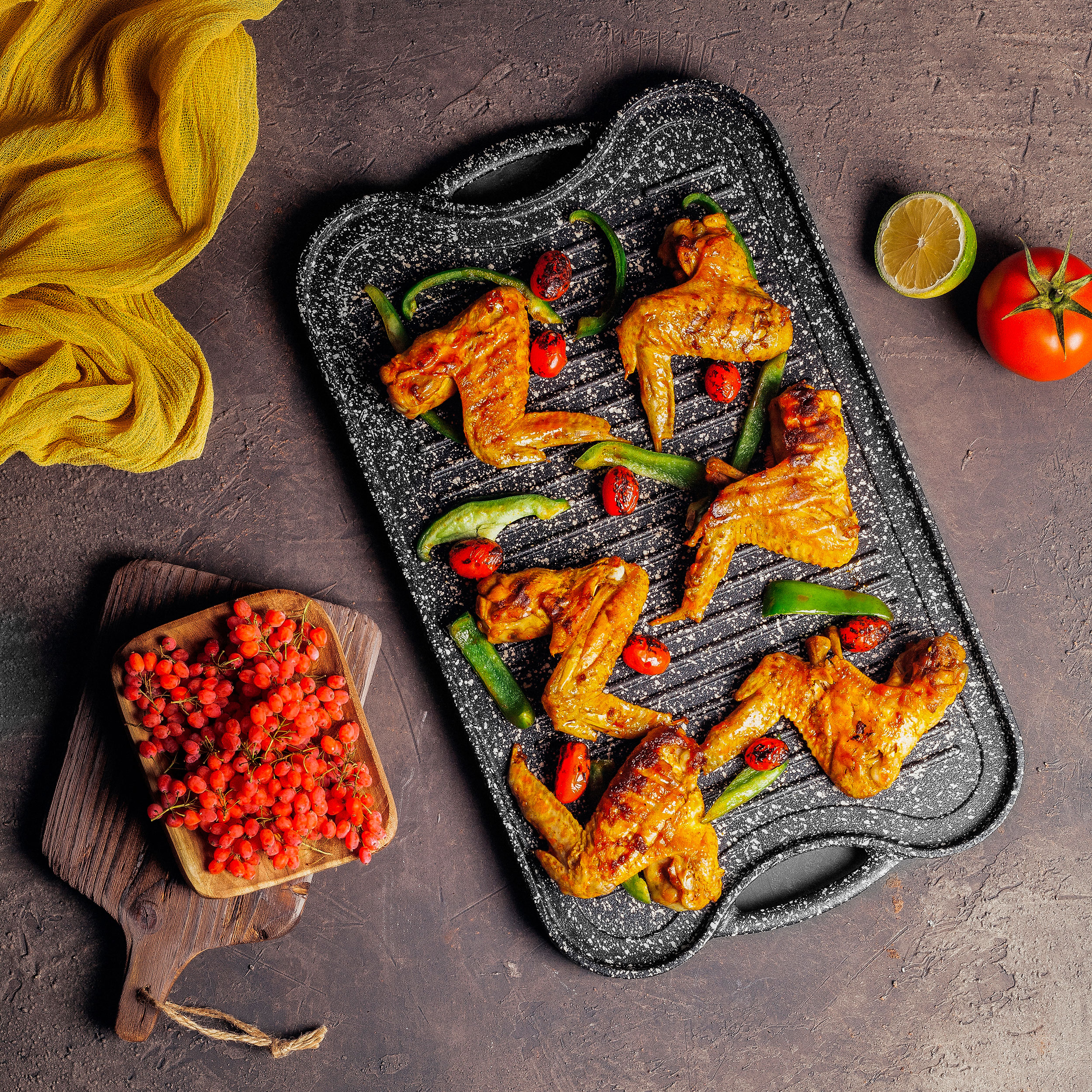 تابه گریل چدن نالینو مدل Fontana