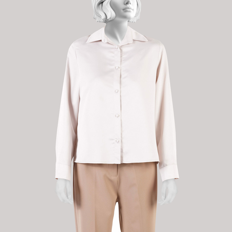 شومیز آستین بلند زنانه مدل 1040450 رنگ کرم