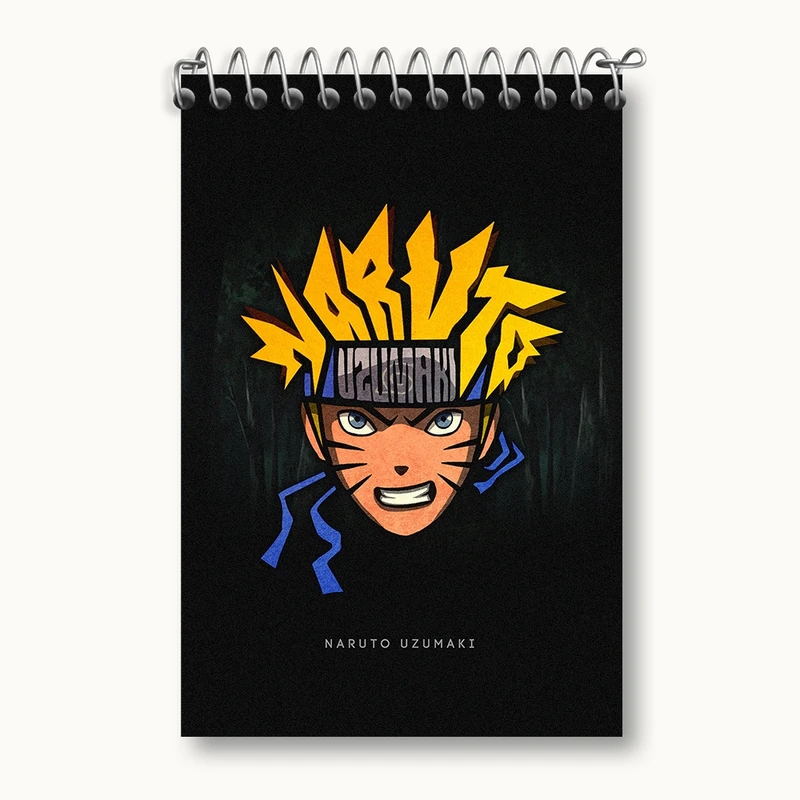 دفتر یادداشت 50 برگ خندالو مدل انیمه ناروتو (Naruto) کد F196