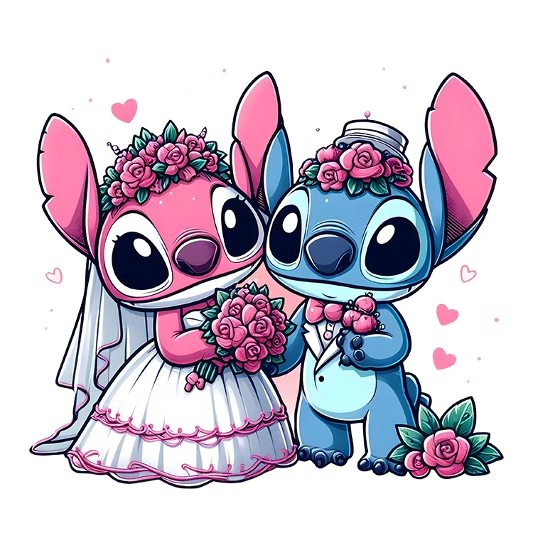 استیکر پارچه و لباس پاد آفرین مدل کارتونی استیچ کیوت بامزه کد S3944