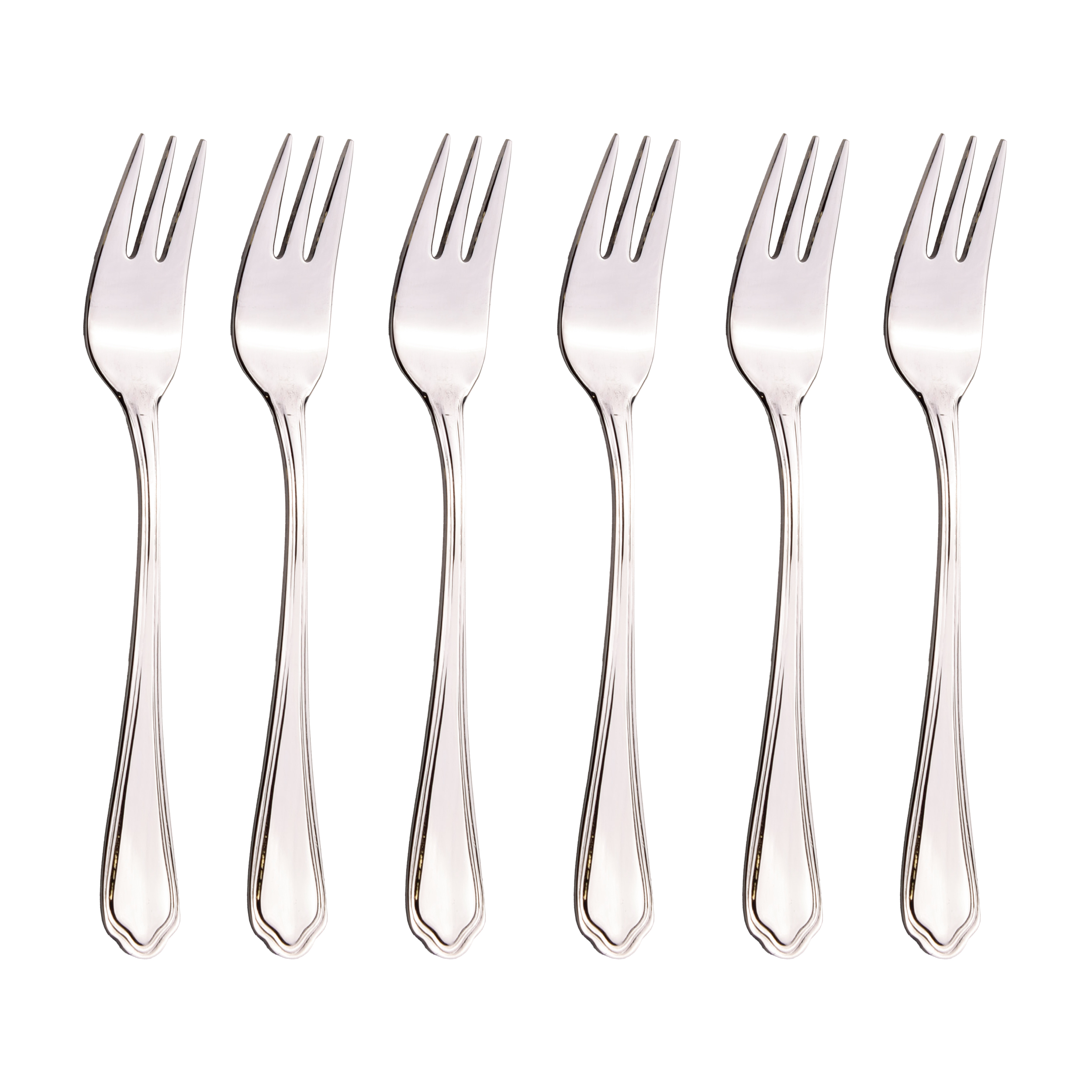 چنگال ناب استیل مدل میوه خوری ونیز مجموعه 6 عددی