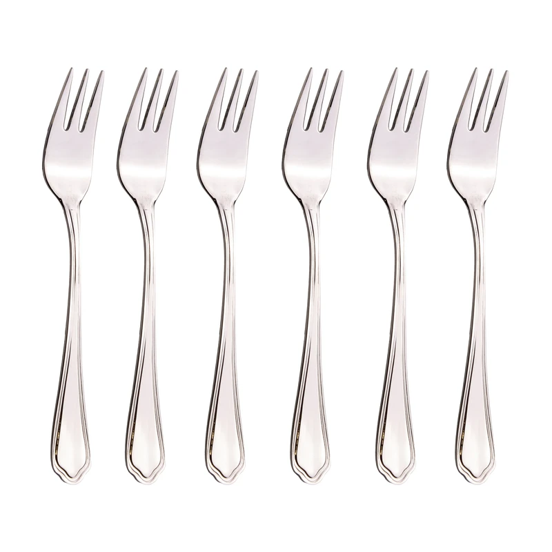 چنگال ناب استیل مدل میوه خوری ونیز مجموعه 6 عددی