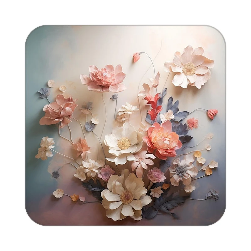 زیر لیوانی کاکتی طرح گل مدل mp16121