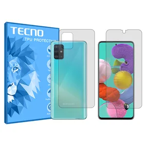 Transparent tecno screen protector, HyGEL model, suitable for Samsung Galaxy A51 mobile phone, along with the phone back protector