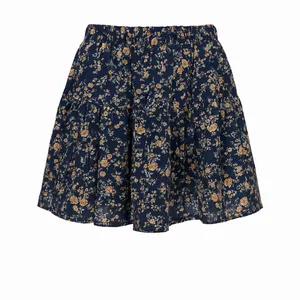 دامن چین‌دار زنانه مدل گلدار کمر کش