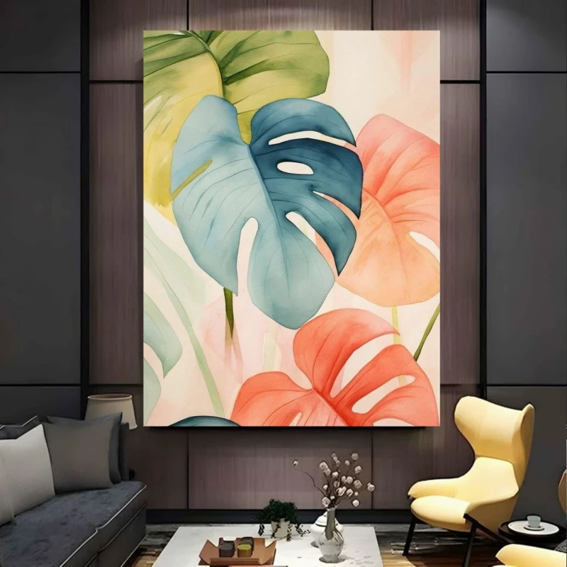 پوستر پارچه ای طرح مخمل نقاشی مدل انتزاعی کد FP106438