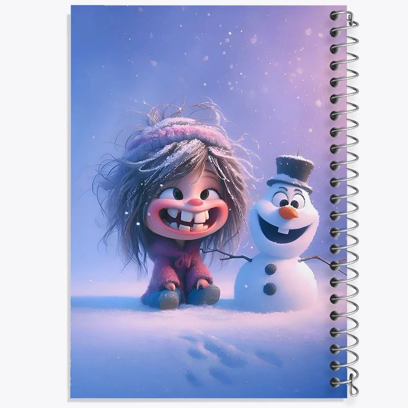 دفتر ژورنال نویسی 50 برگ خندالو مدل نقطه ای طرح الاف و دختر بچه کد F7935